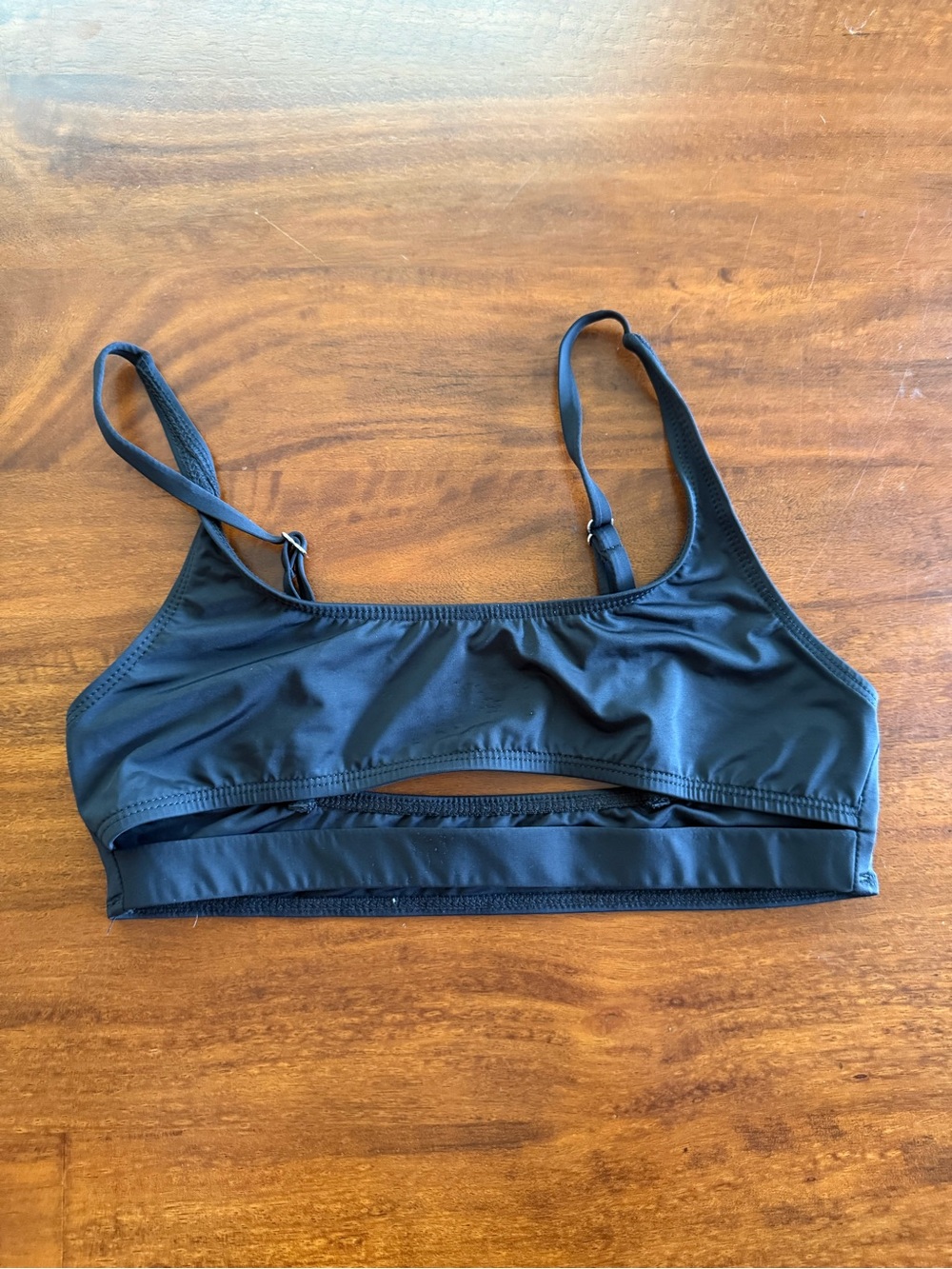 iHeartRaves Black Cutout Bikini Top Festival Swimwear Size M